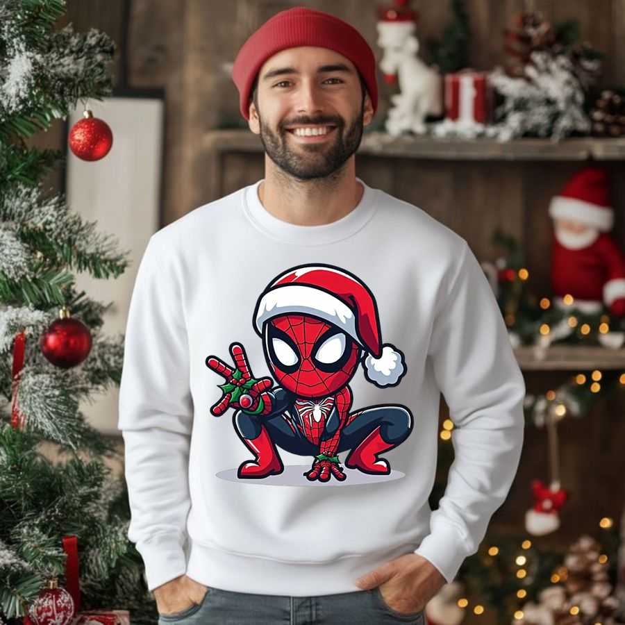 Ultimate Chibi Spider-Man Christmas Pose Sweatshirt 2 Ultimate Chibi Spider-Man Christmas Pose Sweatshirt 2